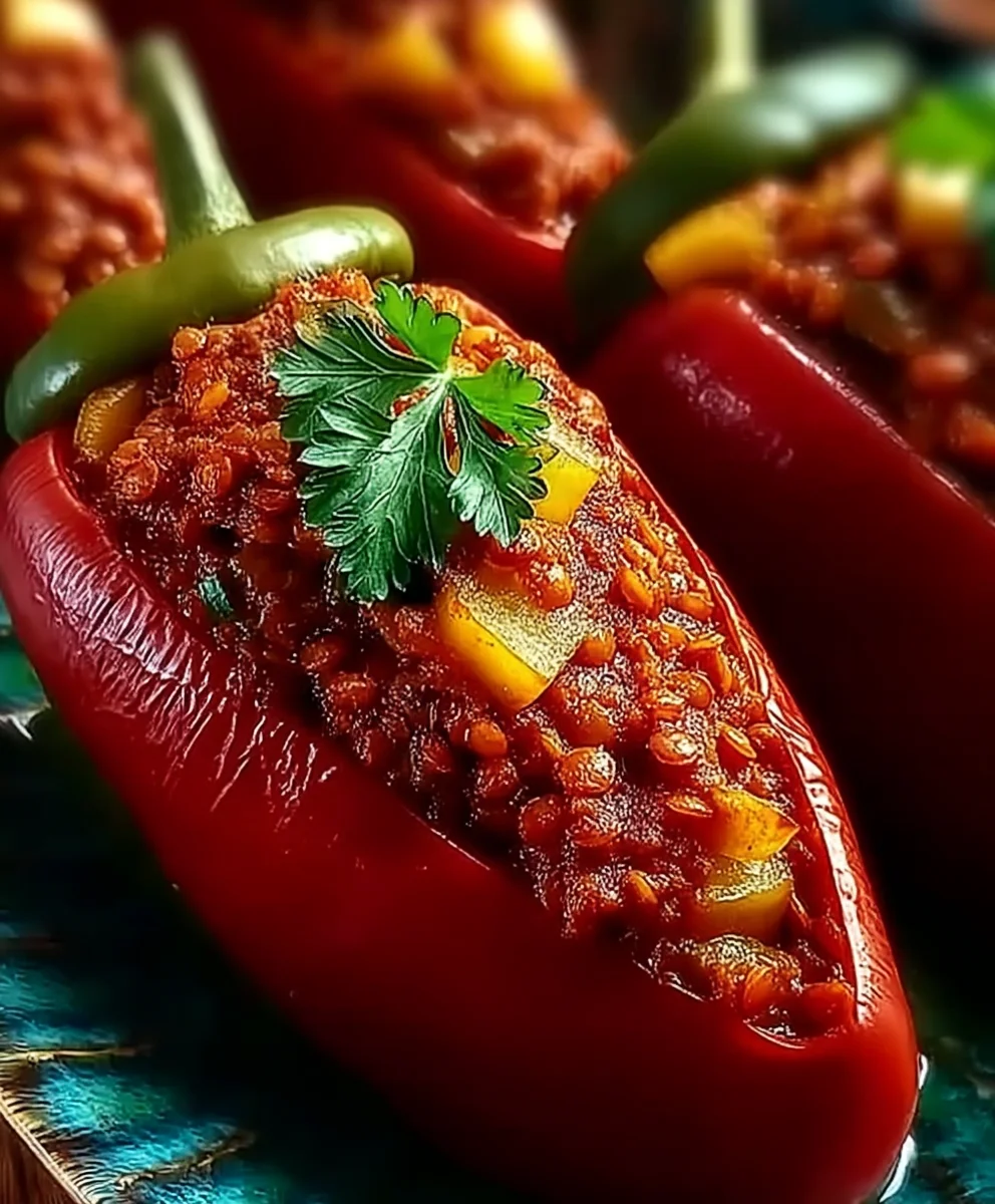 Gefüllte Spitzpaprika mit Roten Linsen: Das Ultimative!