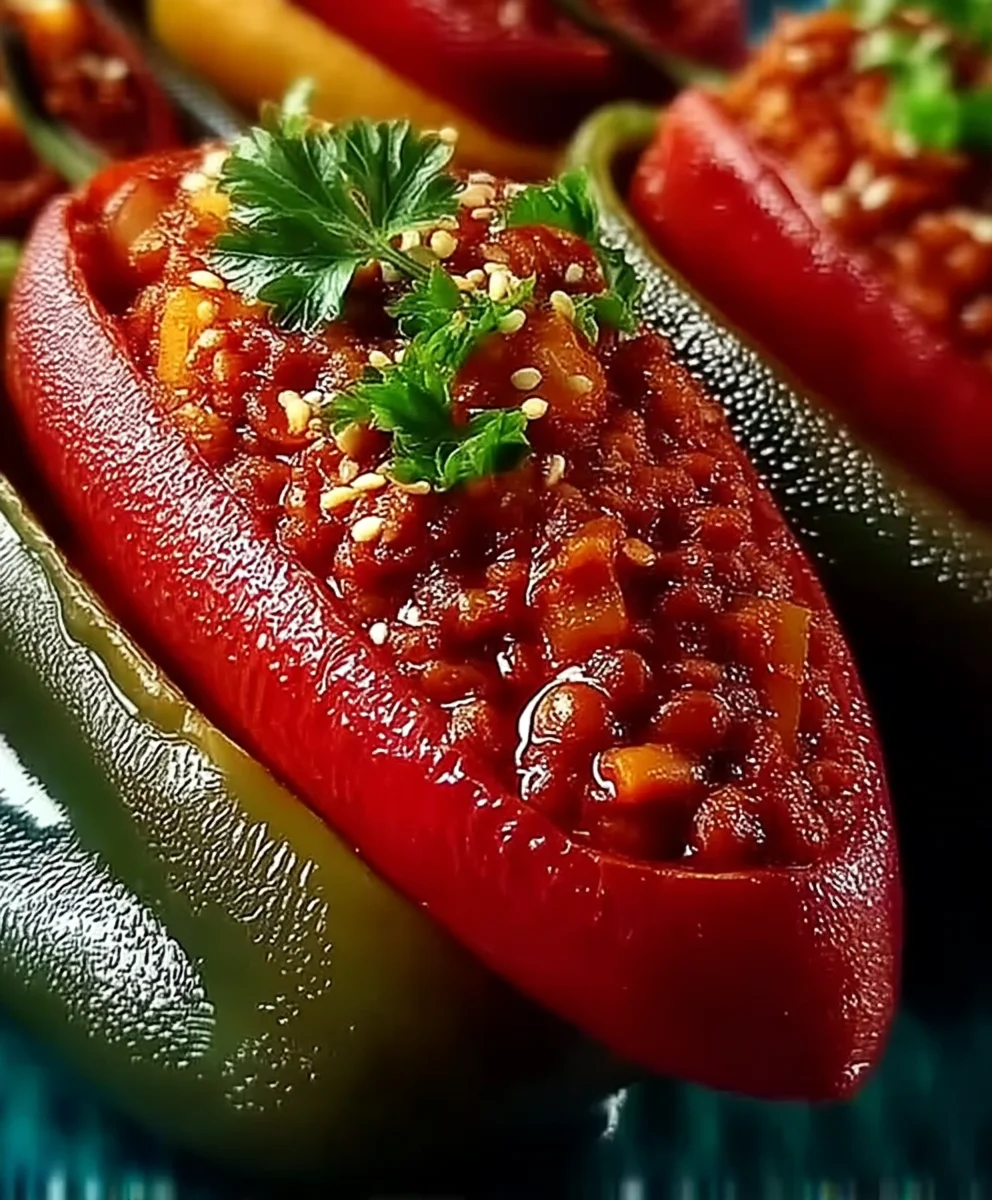 Gefüllte Spitzpaprika mit Roten Linsen: Das Ultimative!