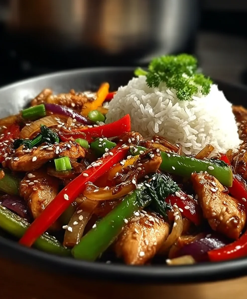 Unglaublich schnelle Chinesische Hähnchenpfanne mit Reis