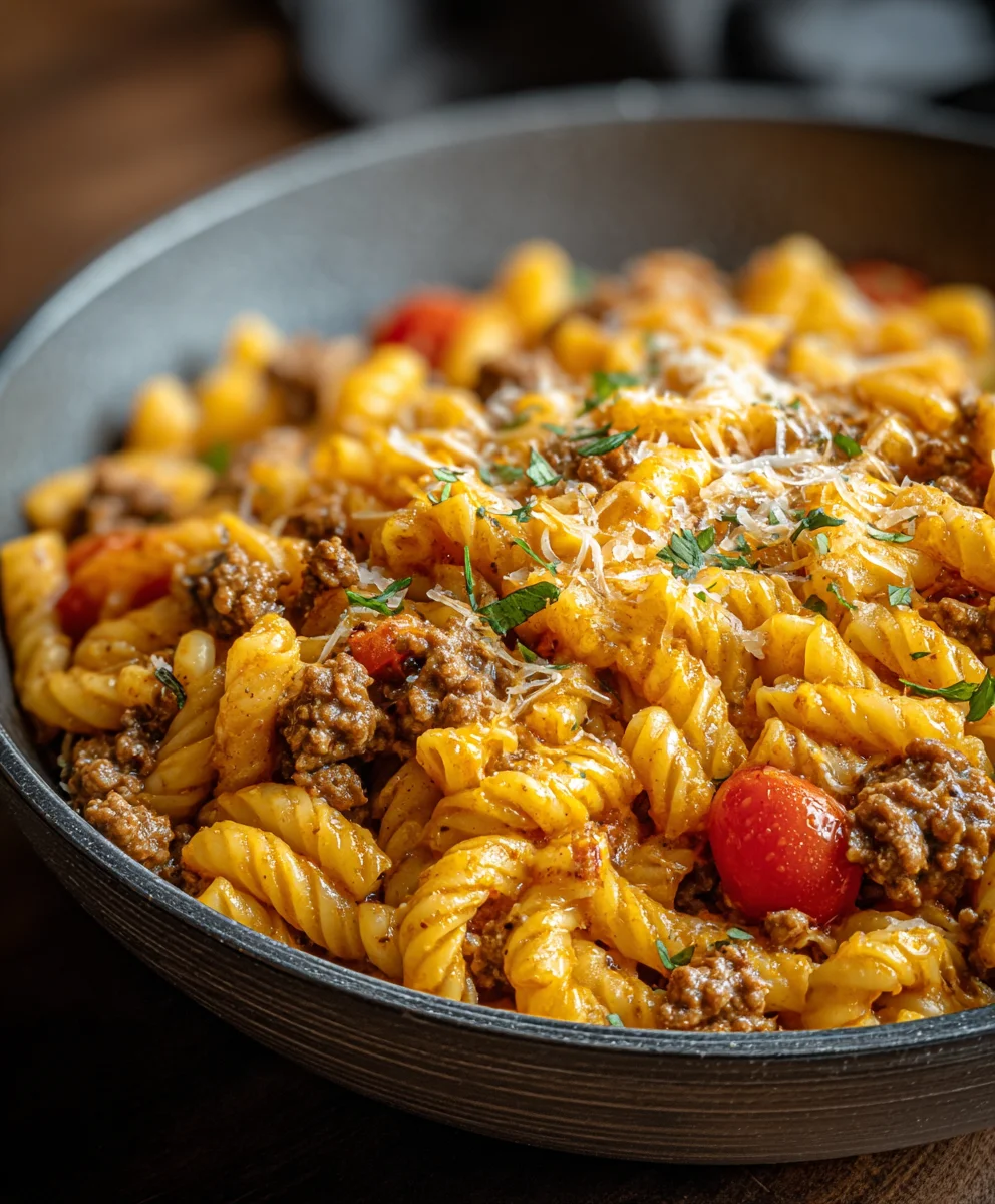 Cheeseburger Pasta Rezept