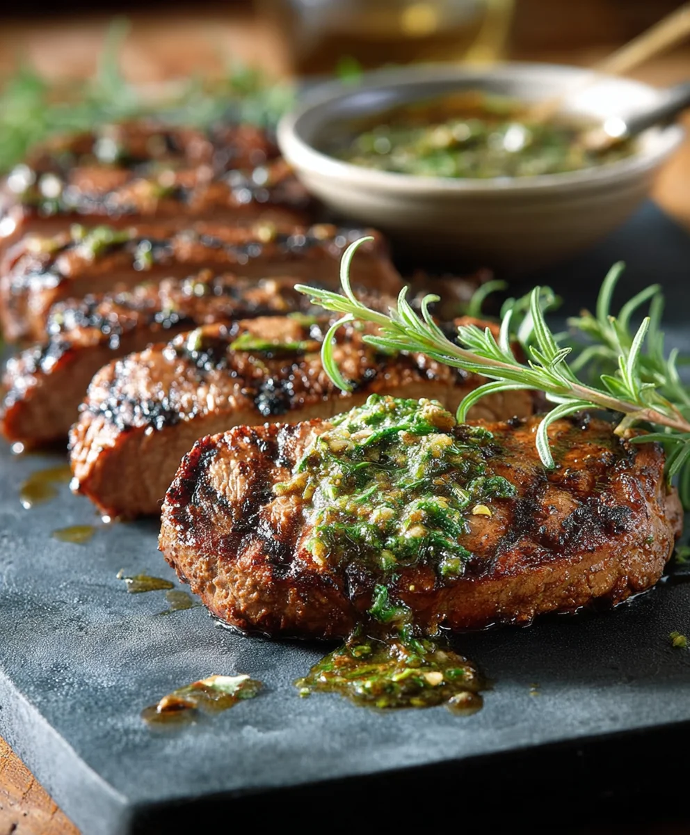 Grill-Hohrueckensteak mit exquisiter alkoholfreier Marsala-Note