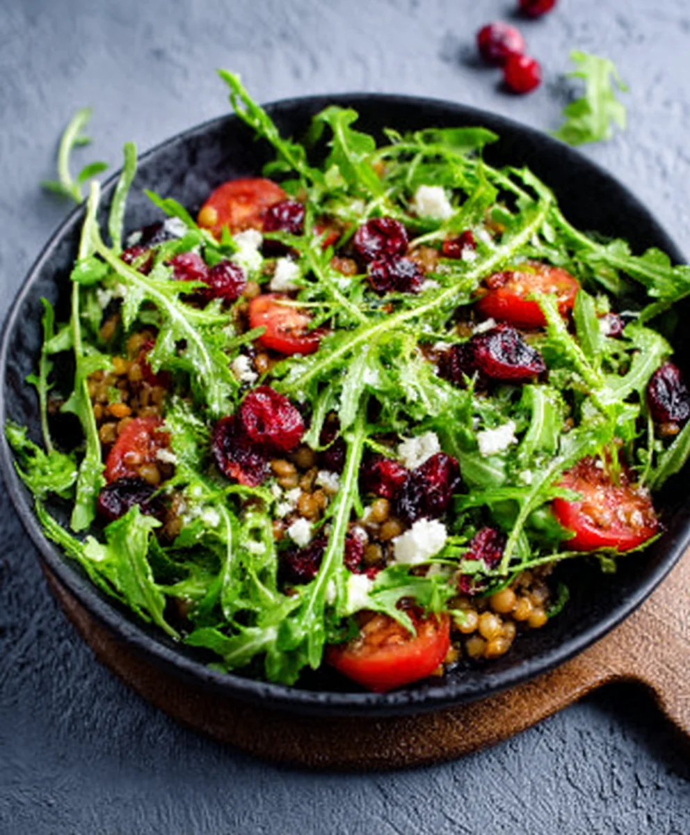Roter Linsensalat mit Rucola & Cranberries: Frisch & Lecker!