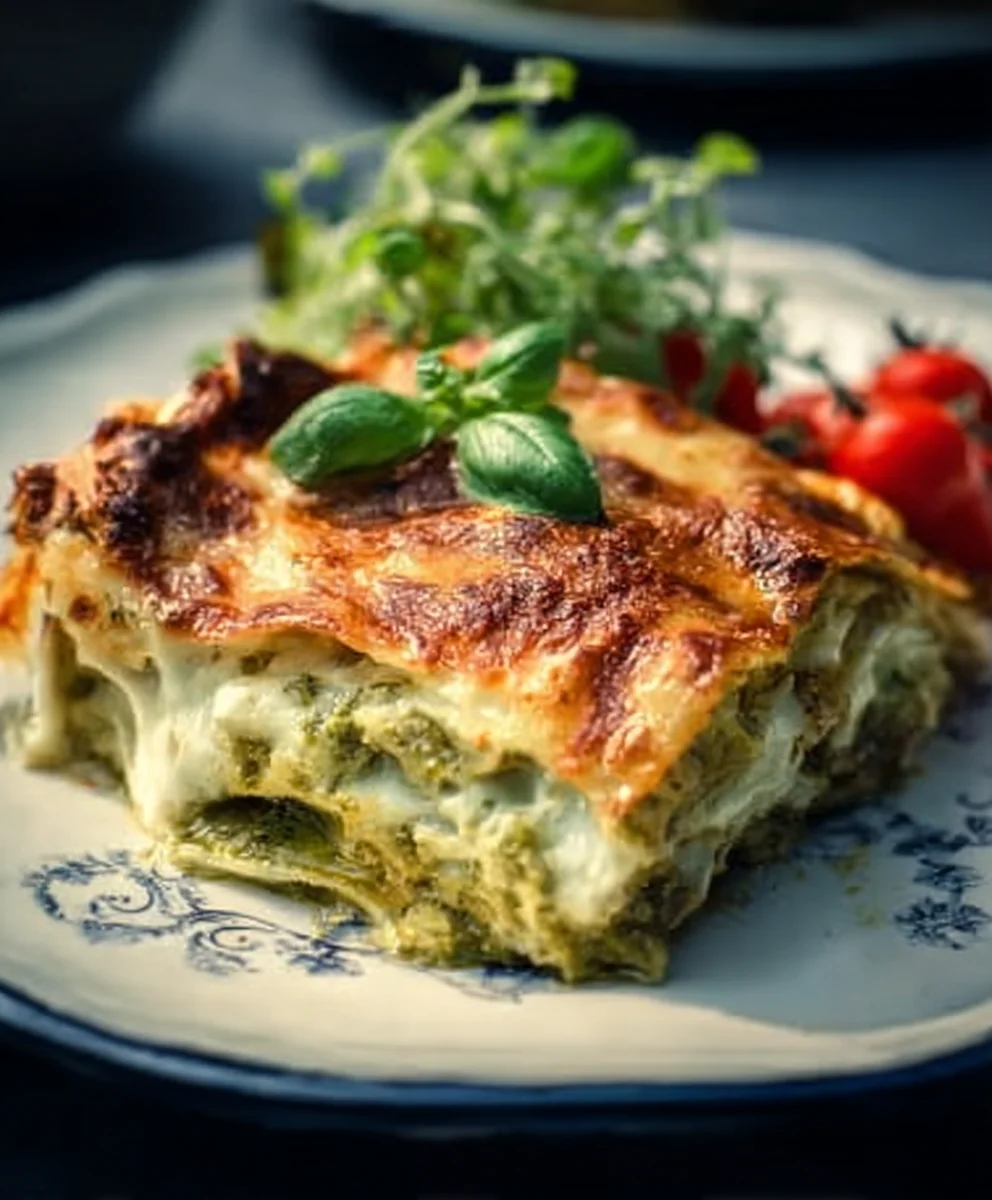 Pesto Lasagne Hackfleisch Basilikum