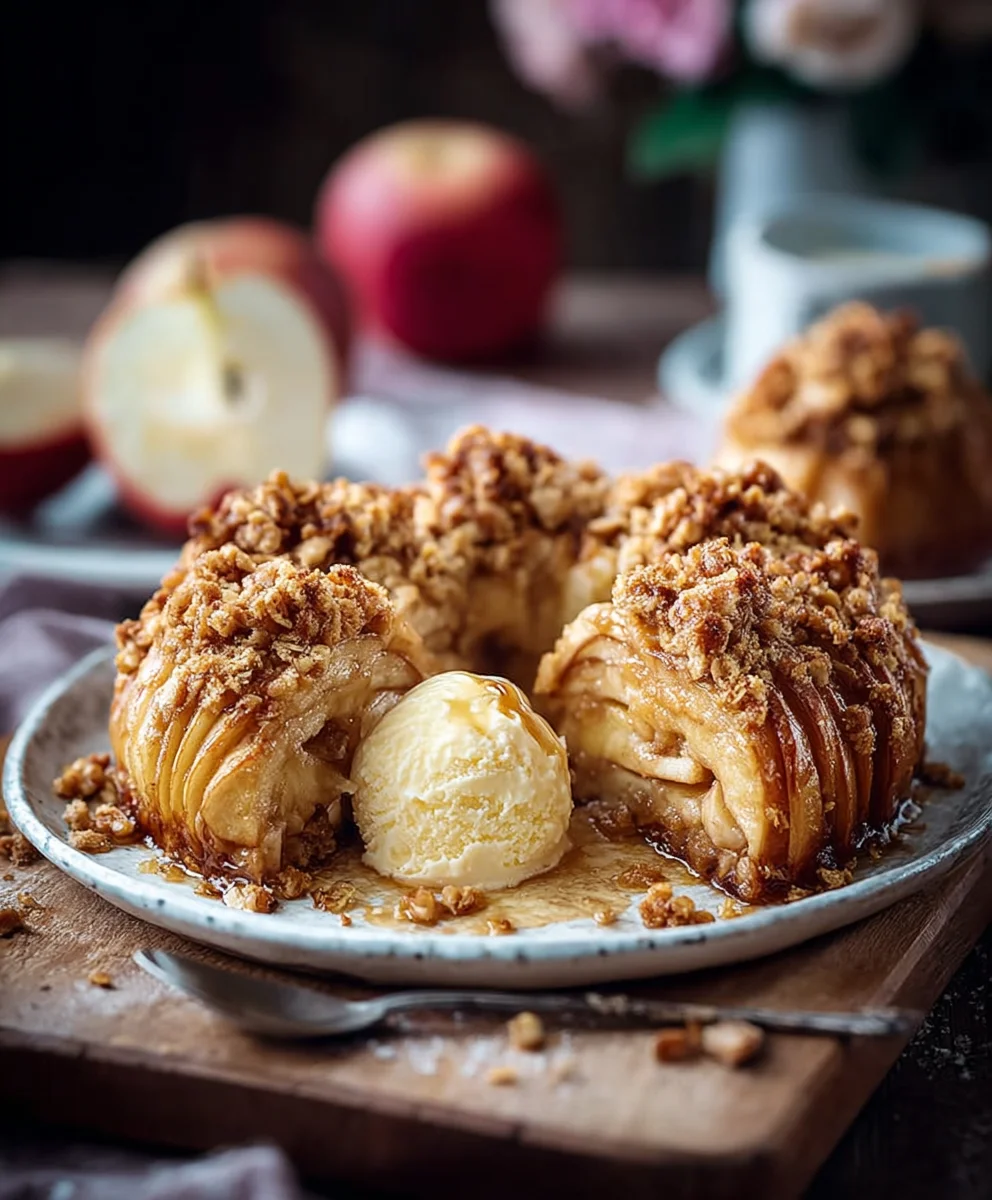 Gebackene Facherapfel Haferstreusel: Dein köstlicher Herbstgenuss