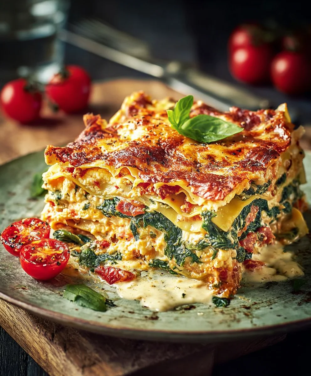 Gesunde Blumenkohlhack Spinat Lasagne – einfach köstlich!