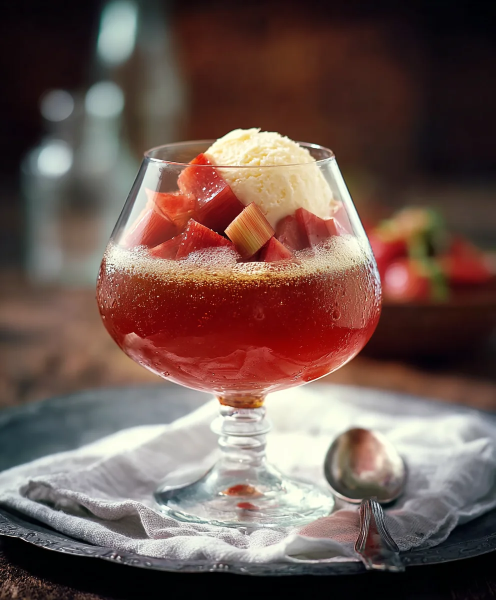 Erdbeer-Rhabarber-Ingwer Eis mit Non-Alkohol Bier