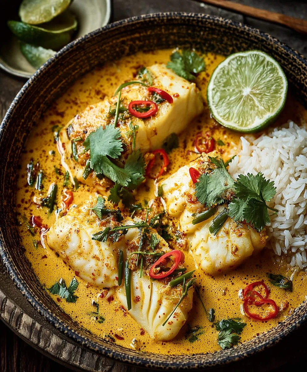 Kabeljau Kokos Curry Sauce