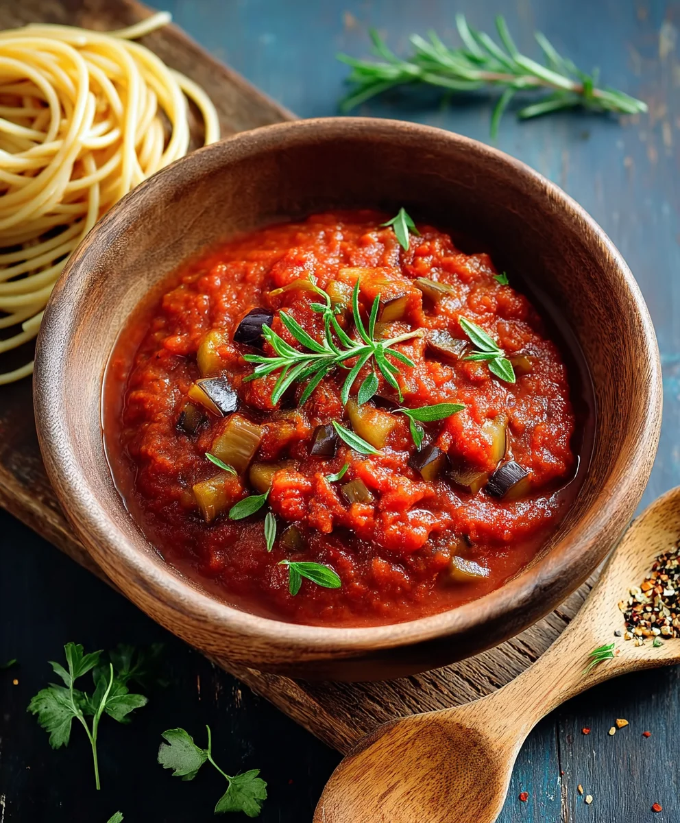 Tomatensauce Aubergin extracte Paprika – Ein Muss für Feinschmecker!