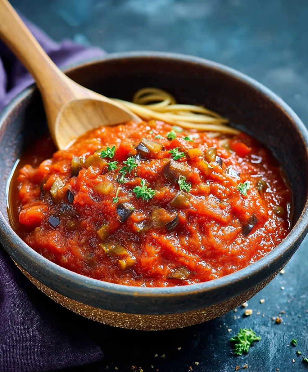 Tomatensauce Aubergin extracte Paprika – Ein Muss für Feinschmecker!