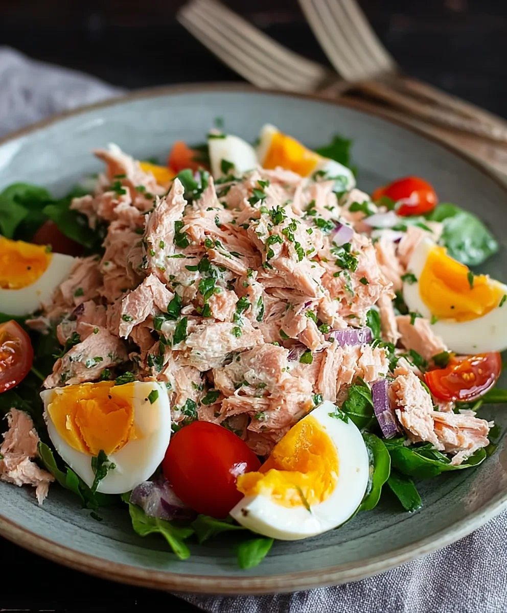 Thunfischsalat mit Ei: Leichtes Rezept für dein Abendessen