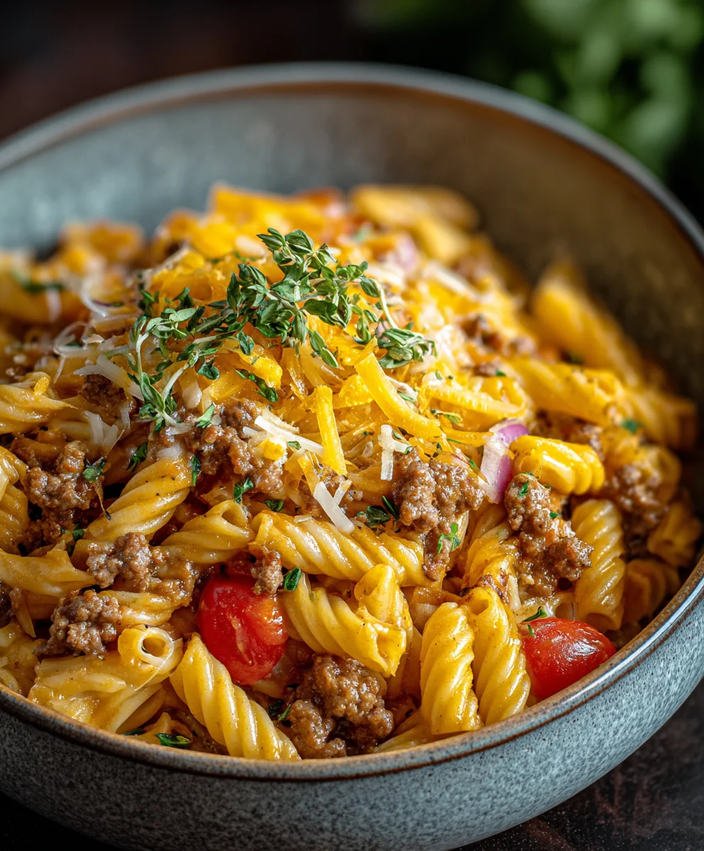 Cheeseburger Pasta Rezept