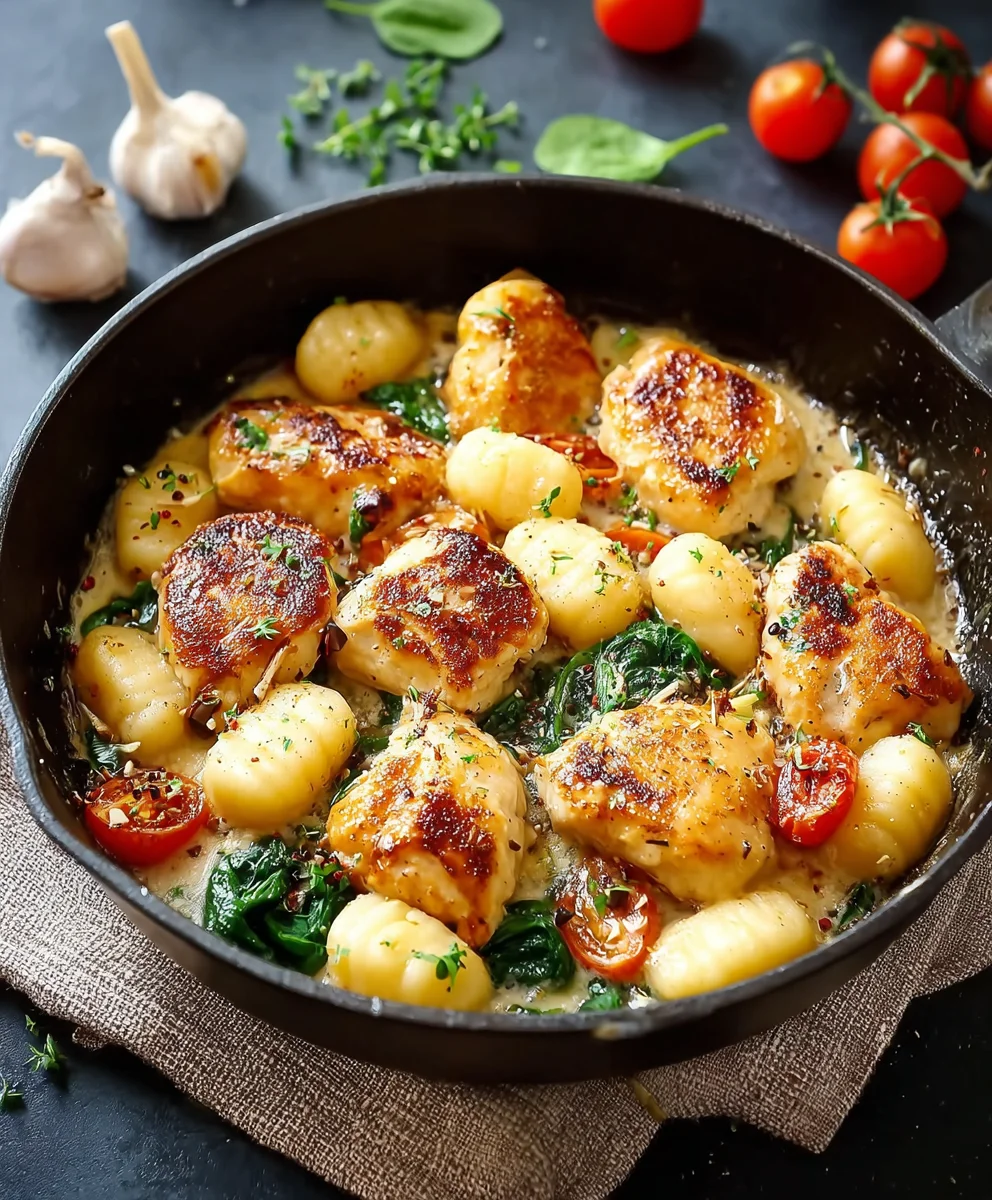 Cremige Knoblauch Hähnchen Gnocchi Pfanne – Dein Lieblingsrezept!