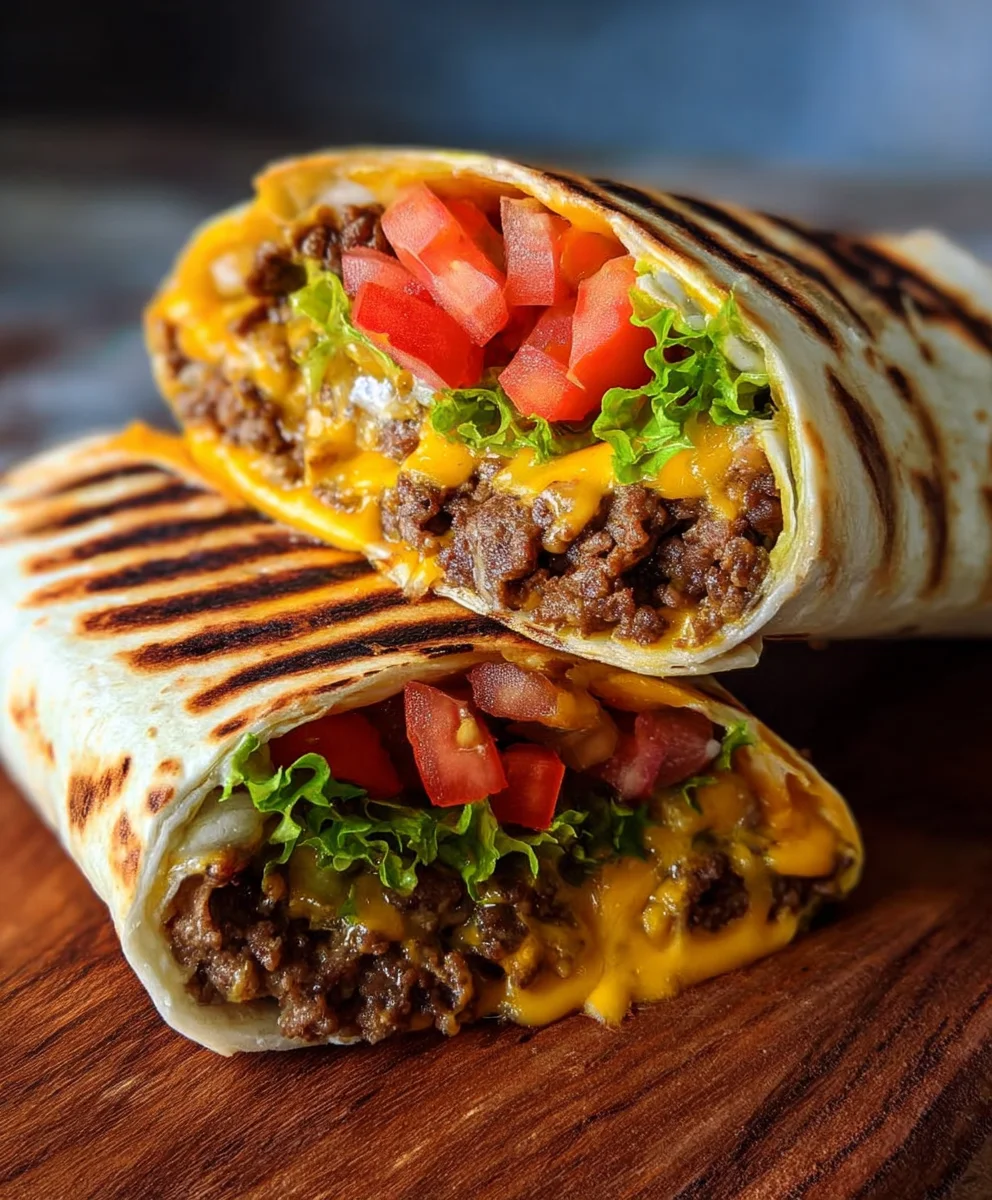 Saftige Gegrillte Cheeseburger Wraps – Dein neues Lieblingsrezept!