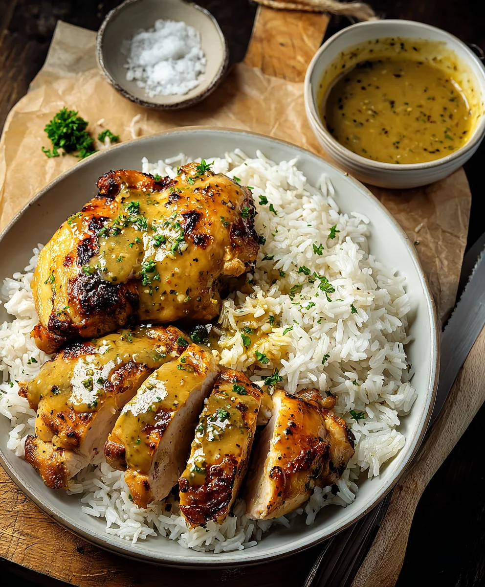 Saftiges Honig Senf Hähnchen mit Reis – Schnell & Köstlich