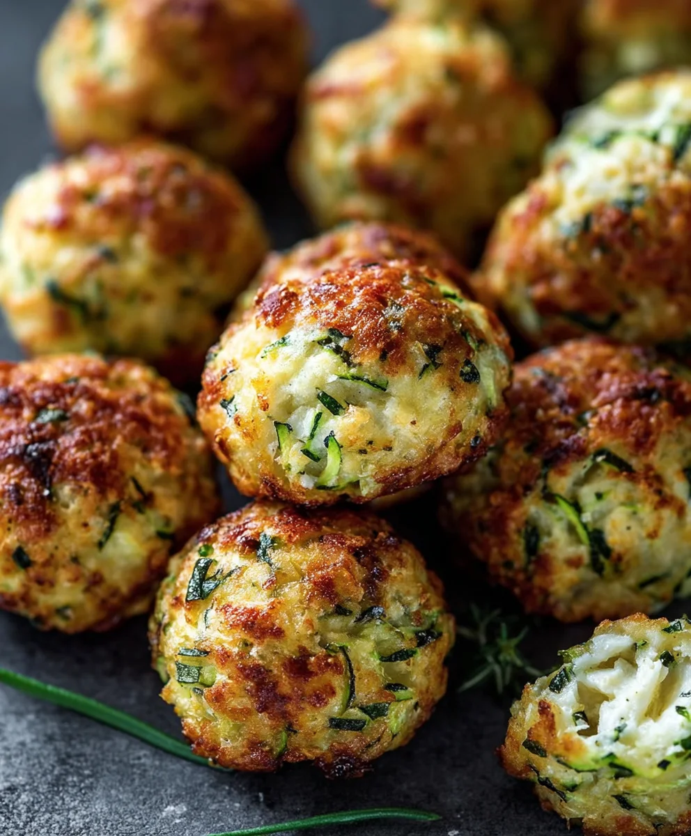Knusprige Zucchini Feta Ballchen Aus Dem Ofen