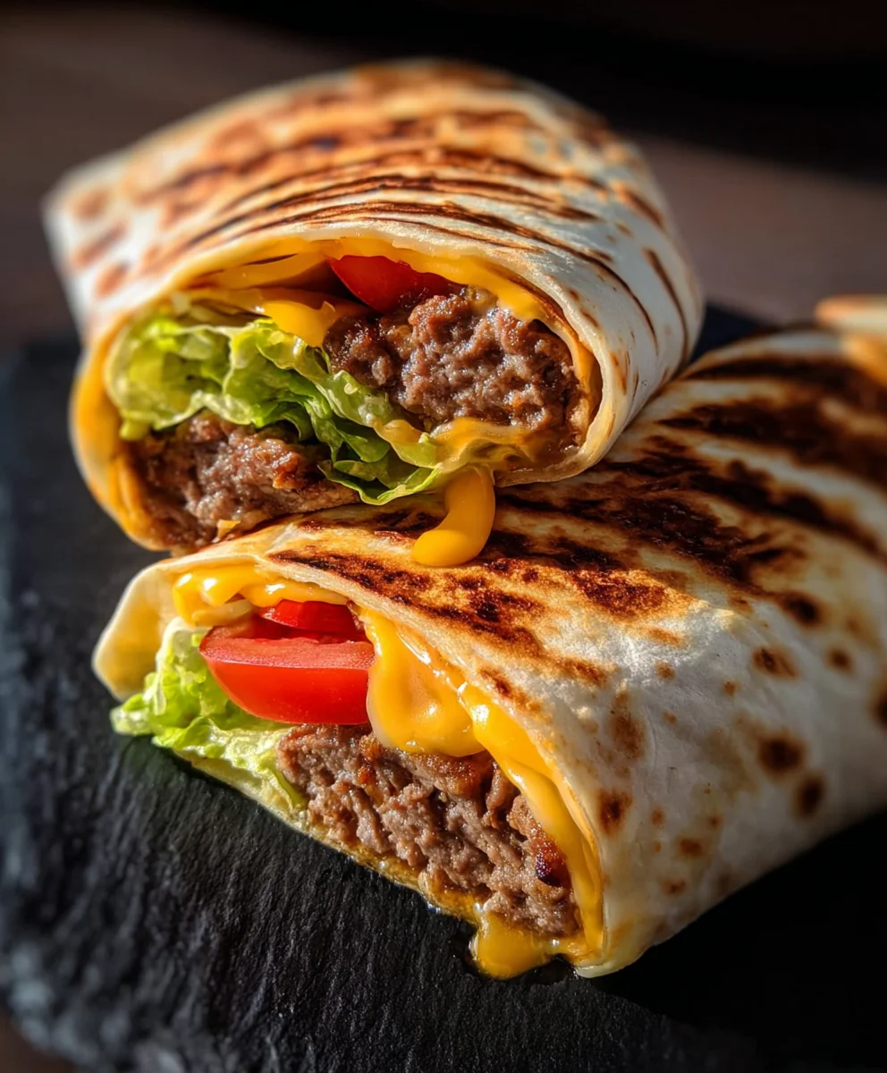 Saftige Gegrillte Cheeseburger Wraps – Dein neues Lieblingsrezept!