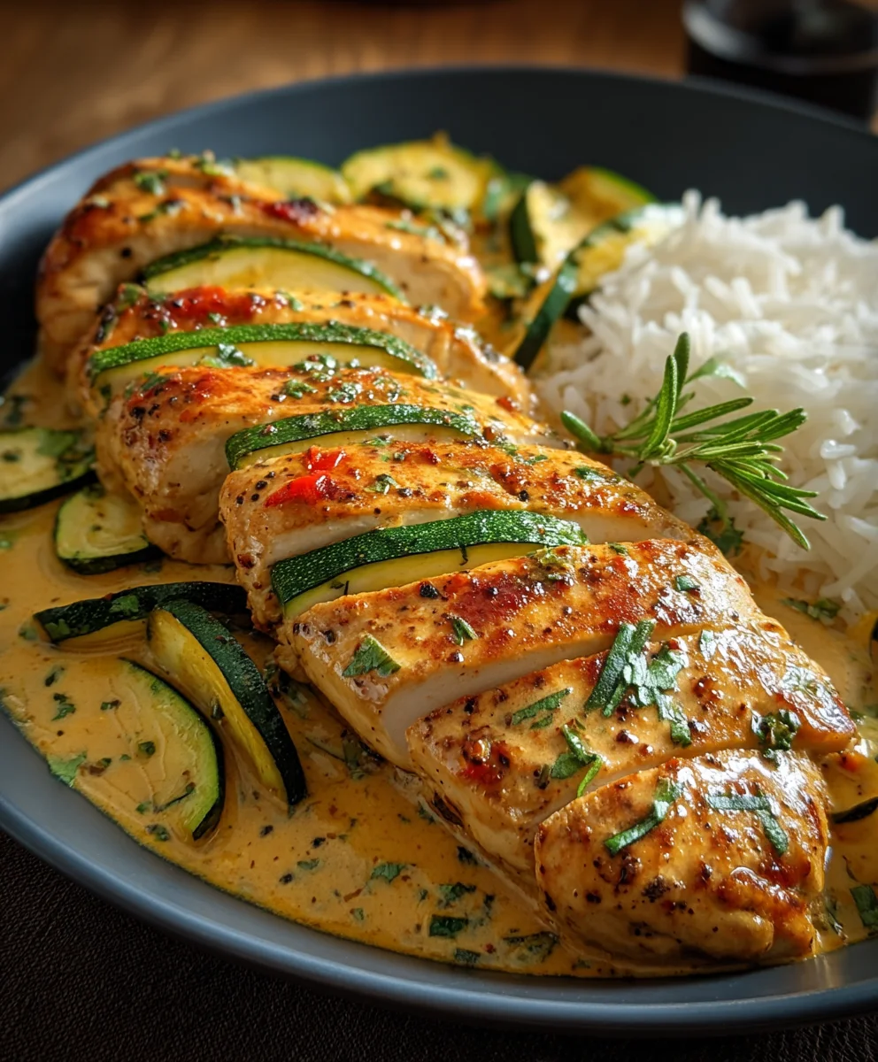 Paprika Zucchini Sahne Hahnchen