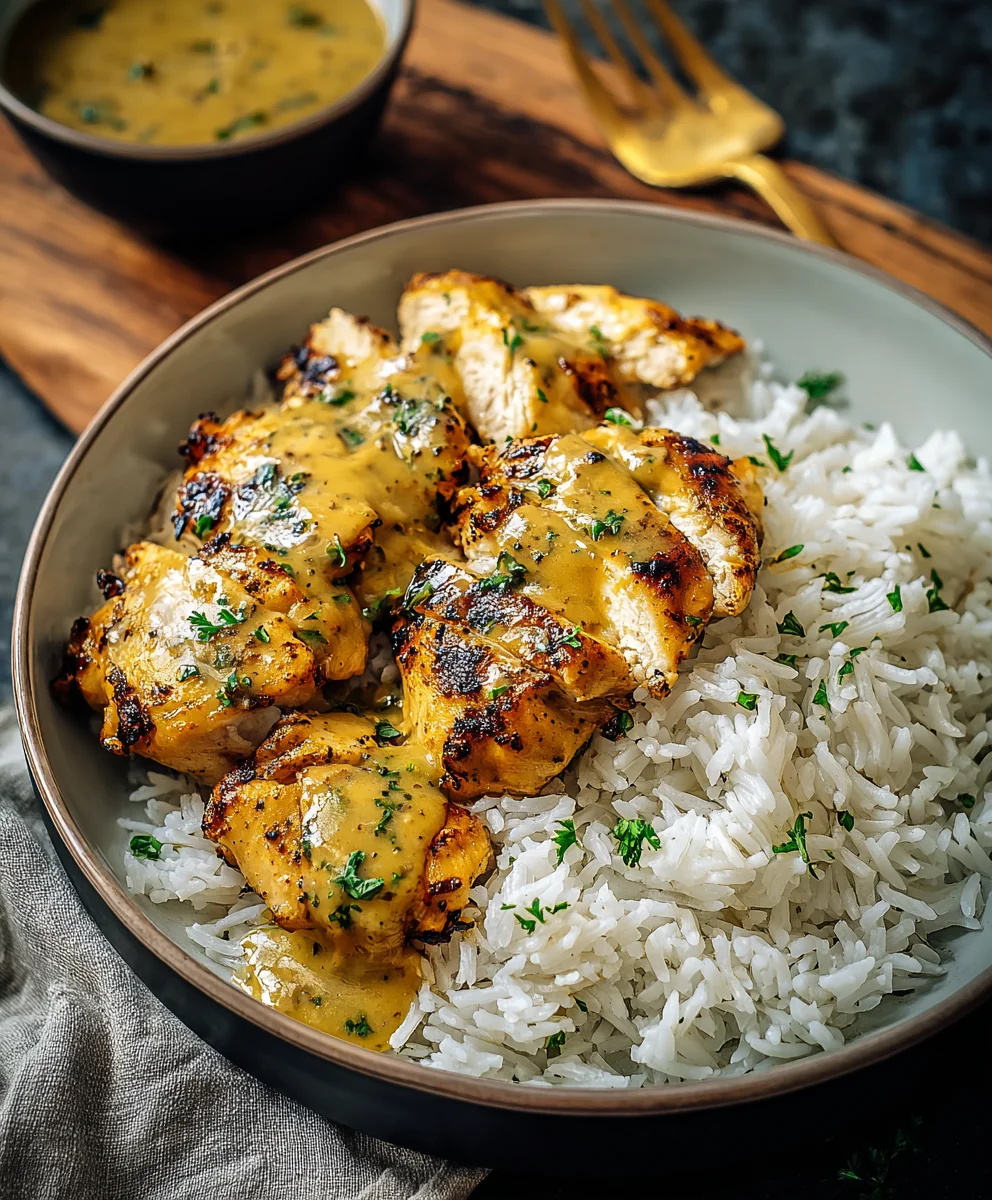 Saftiges Honig Senf Hähnchen mit Reis – Schnell & Köstlich