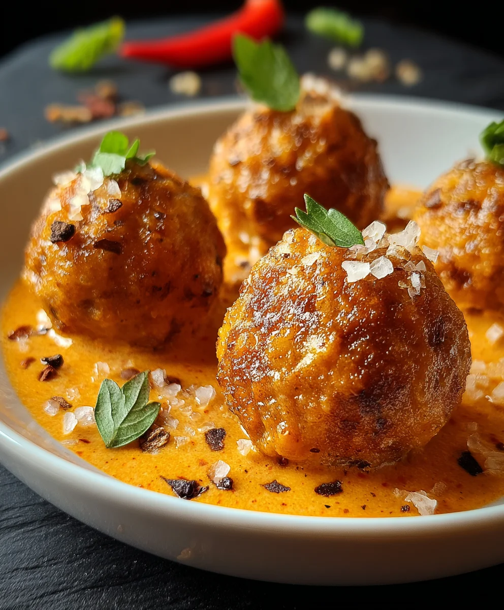 Saftige Hackbällchen in cremiger Paprikasoße – schnell & einfach