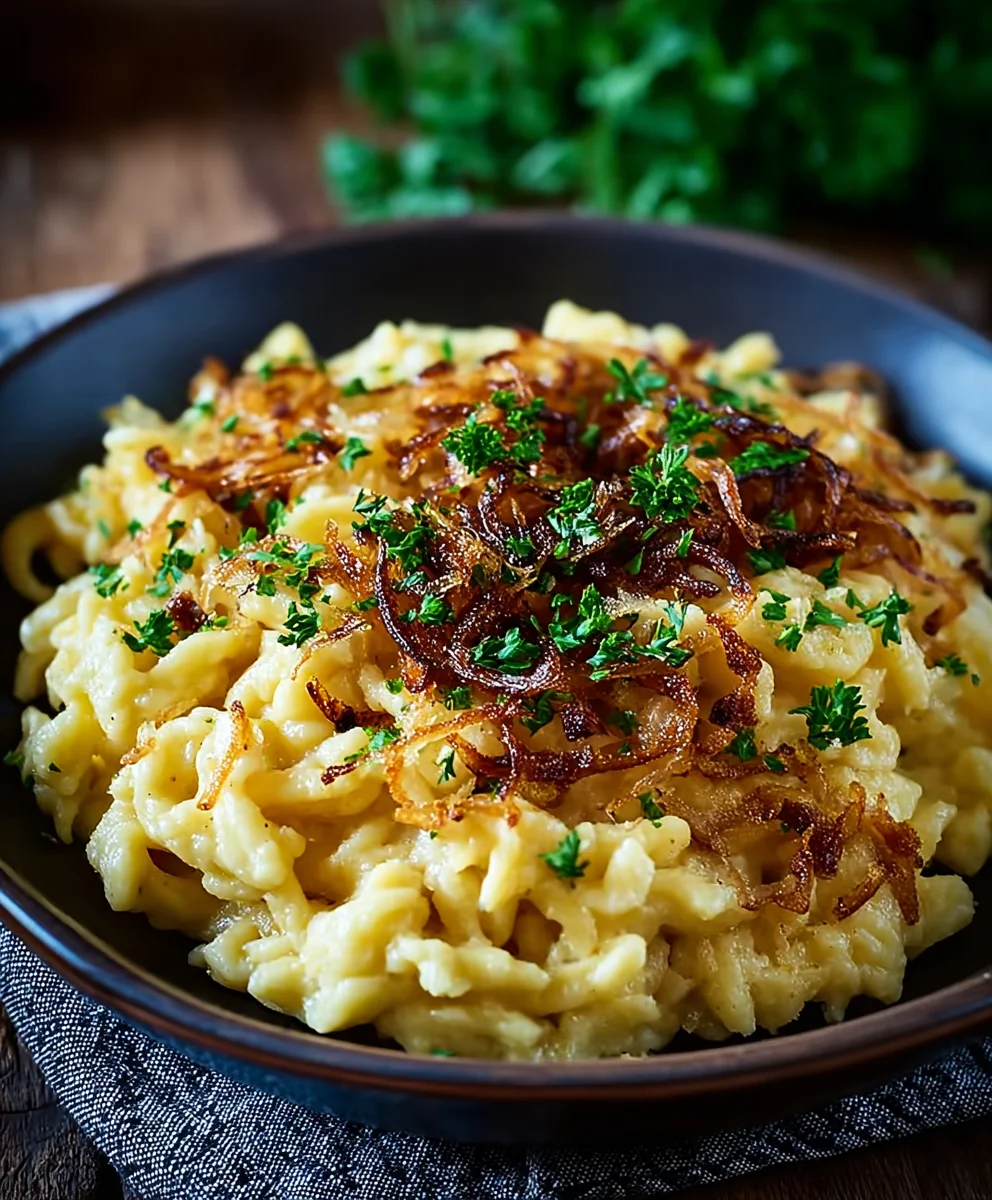 Klassische Käsespätzle mit Röstzwiebeln – Dein Lieblingsrezept