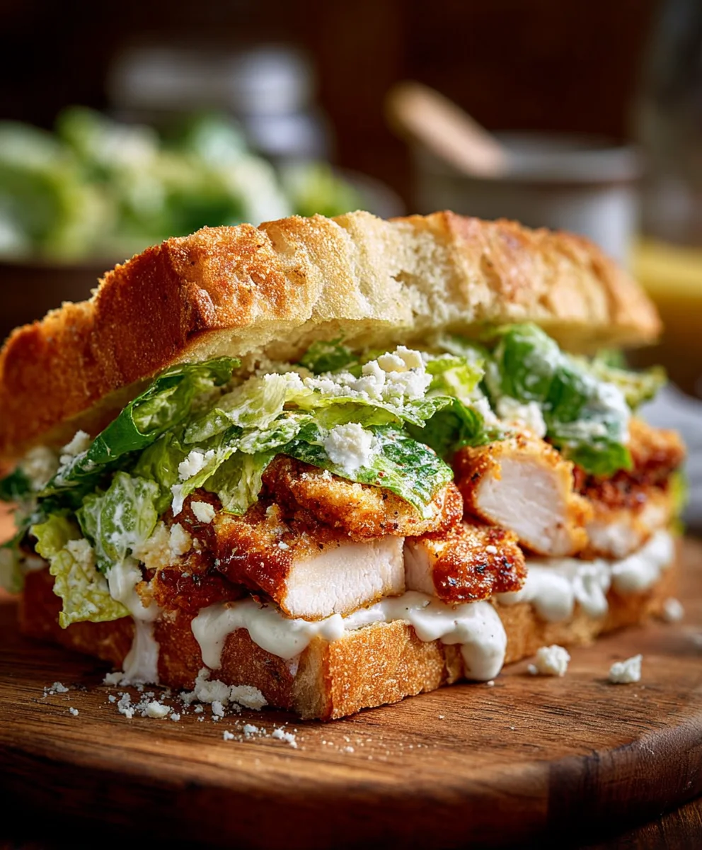 Dein knuspriges Hähnchen Caesar Sandwich Rezept: Unwiderstehlich!