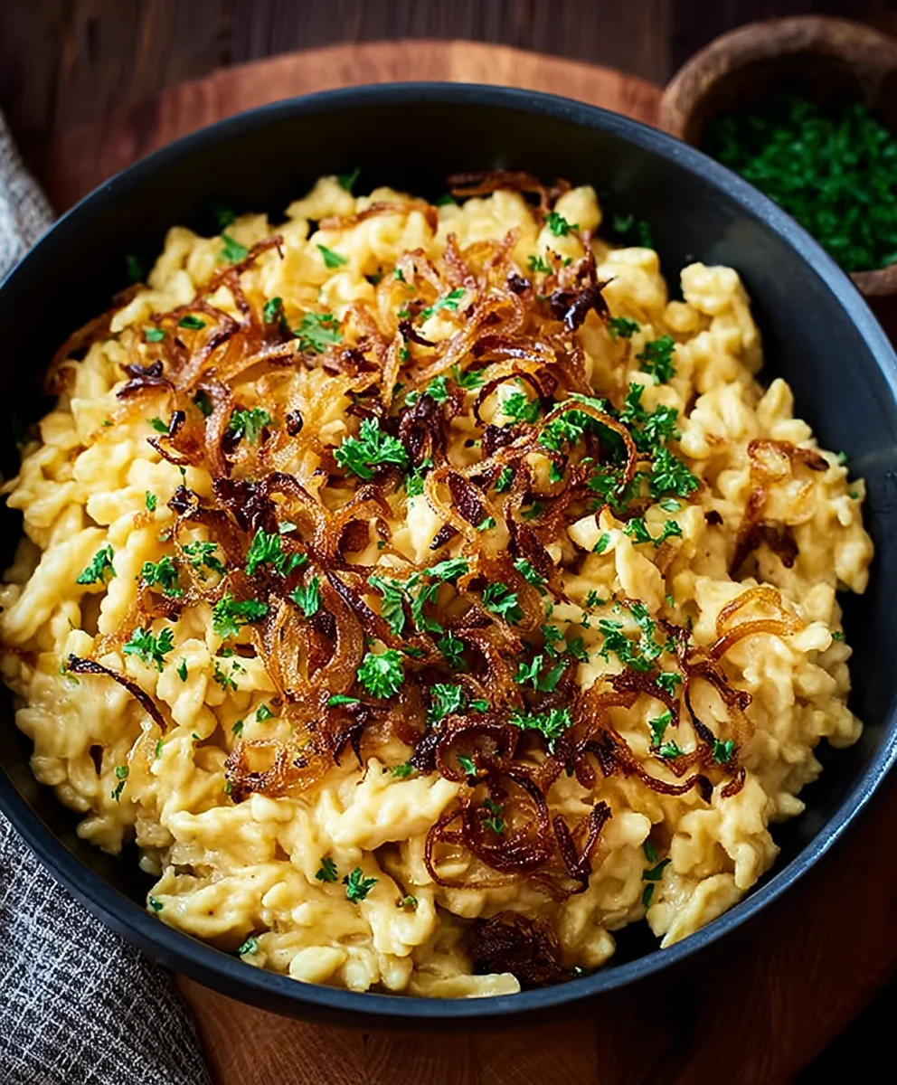 Klassische Käsespätzle mit Röstzwiebeln – Dein Lieblingsrezept