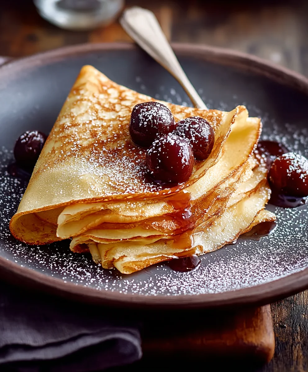 Zimtkirsch extracten Sesam Pfannkuchen