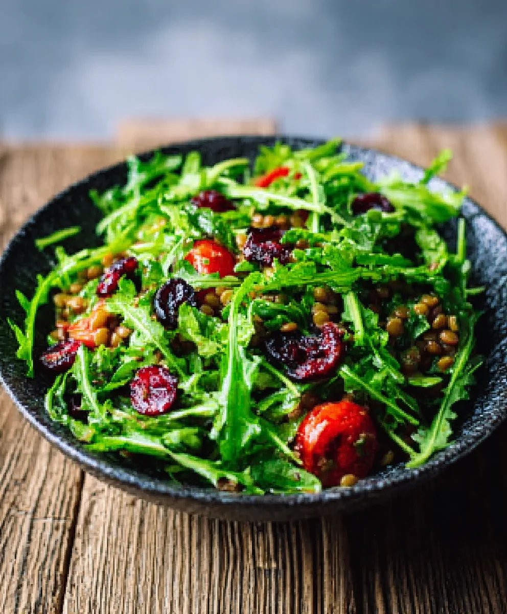 Roter Linsensalat mit Rucola & Cranberries: Frisch & Lecker!