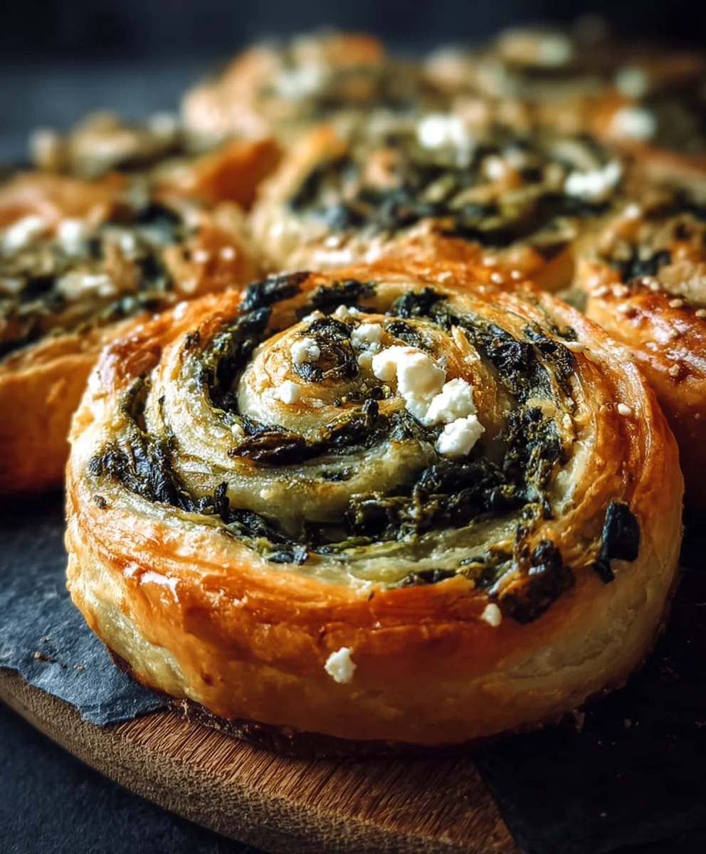 Spinat Feta Blätterteigschnecken: Einfach & Lecker