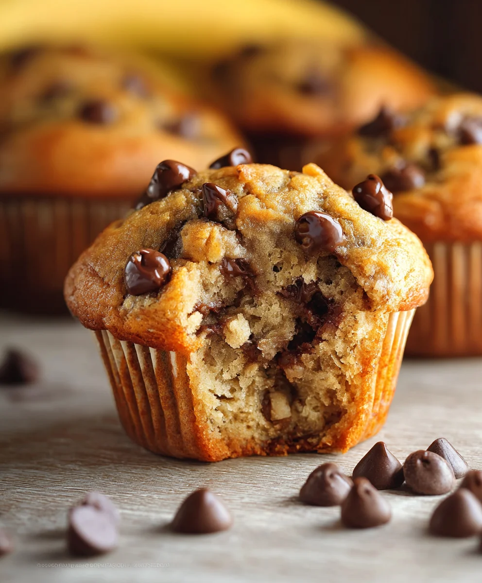 Saftige Bananen Schoko Muffins (Einfaches Rezept)