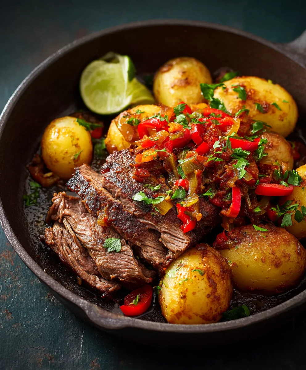 Peruanisches Rindfleisch: Kartoffeln, Paprika & Top Geschmack!