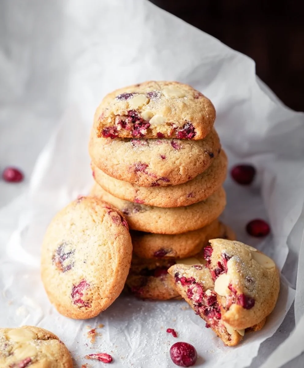 Beeren Cookies mit weißer Schokolade (ohne Alkohol)