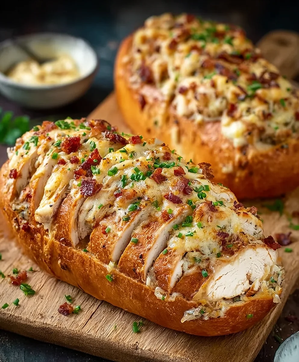 Hähnchen-Beef Bacon-Ranch Brot: Köstlich gefüllt!