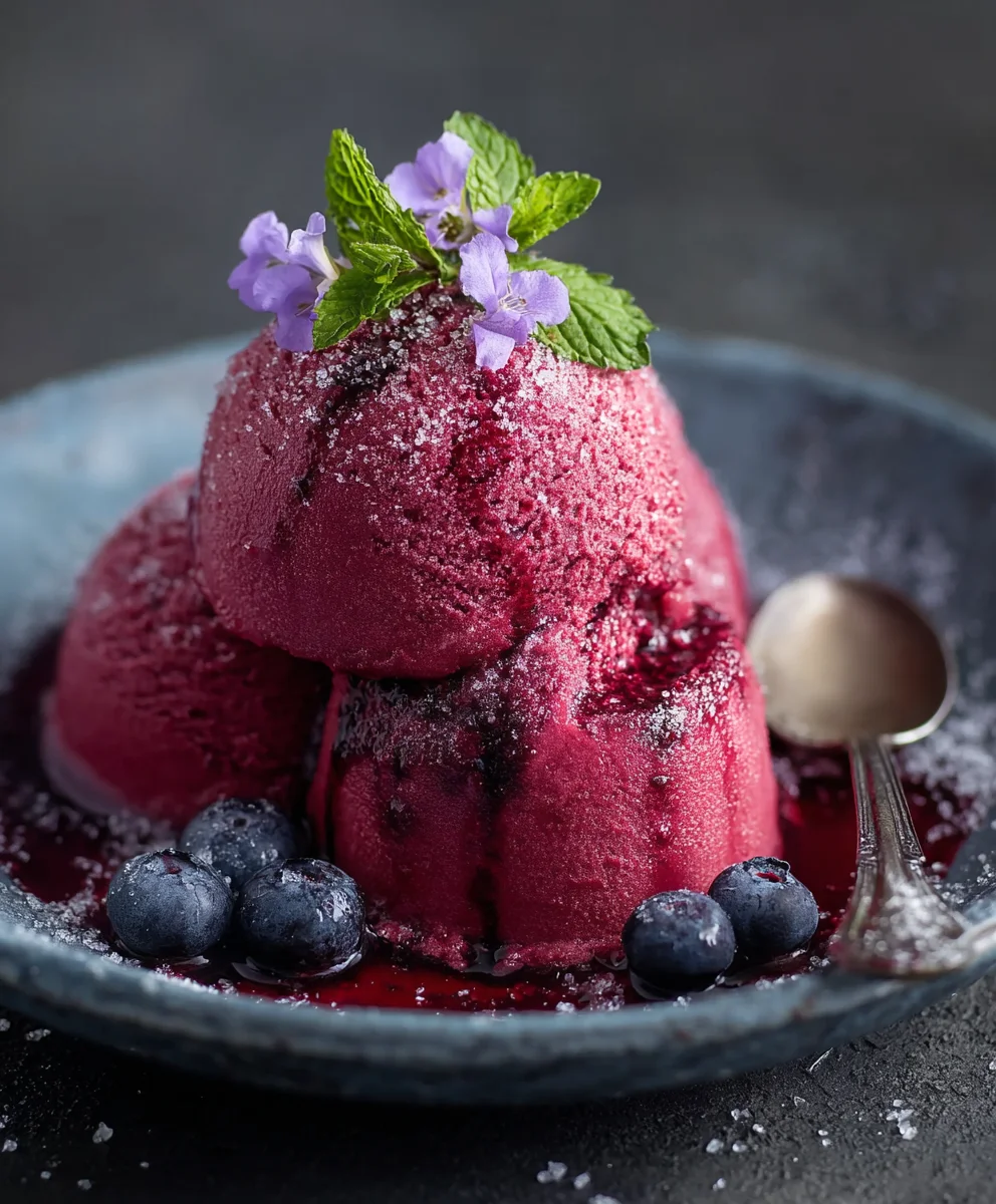 Cassis-Eis: Blütentraum mit Frucht!