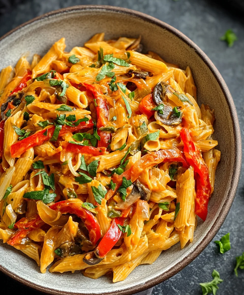 Vegane Fajita-Pasta: Cremig, einfach, lecker!
