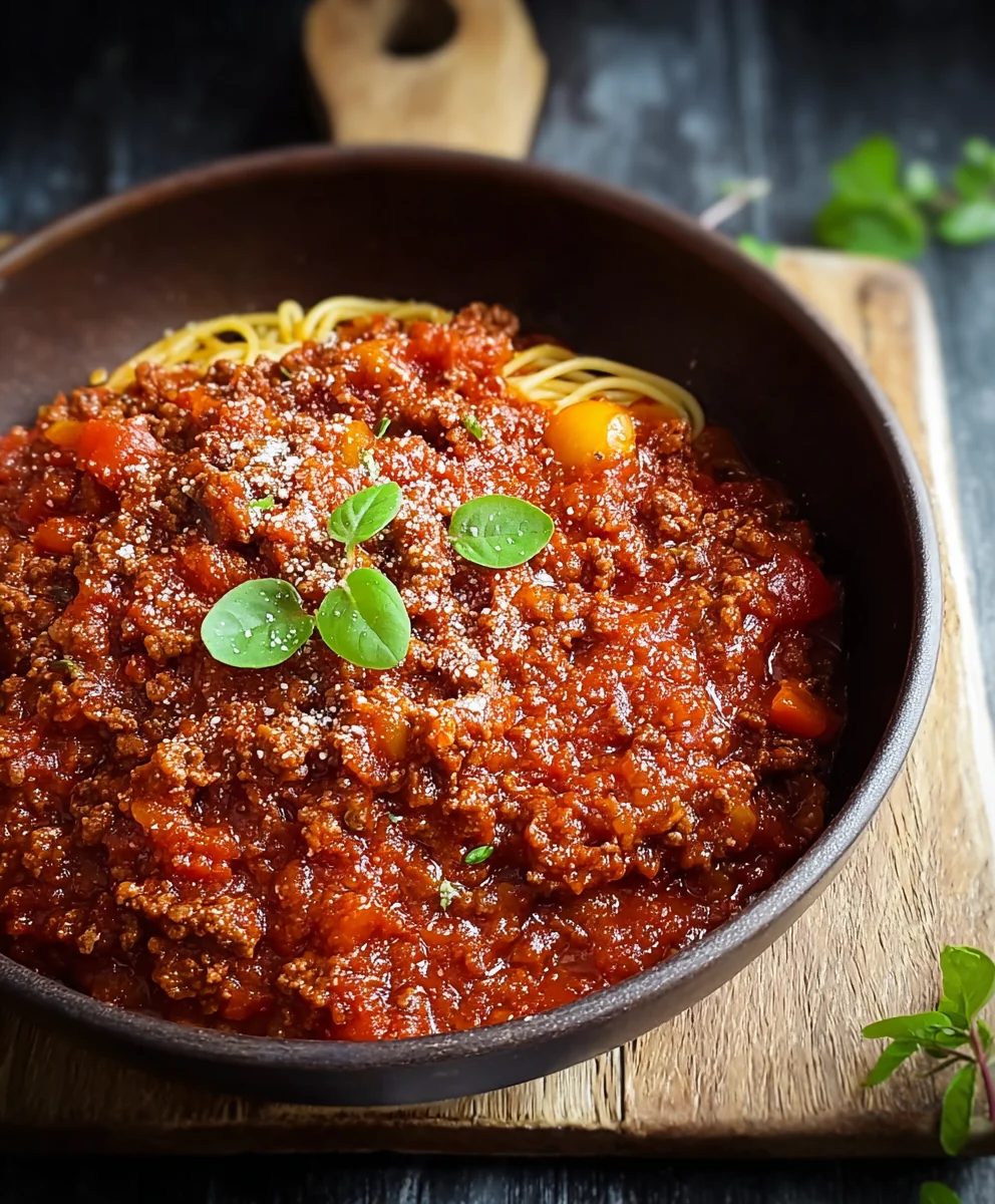 Herzhafte Rinder-Bolognese mit Tomatensoße: Einfach lecker!