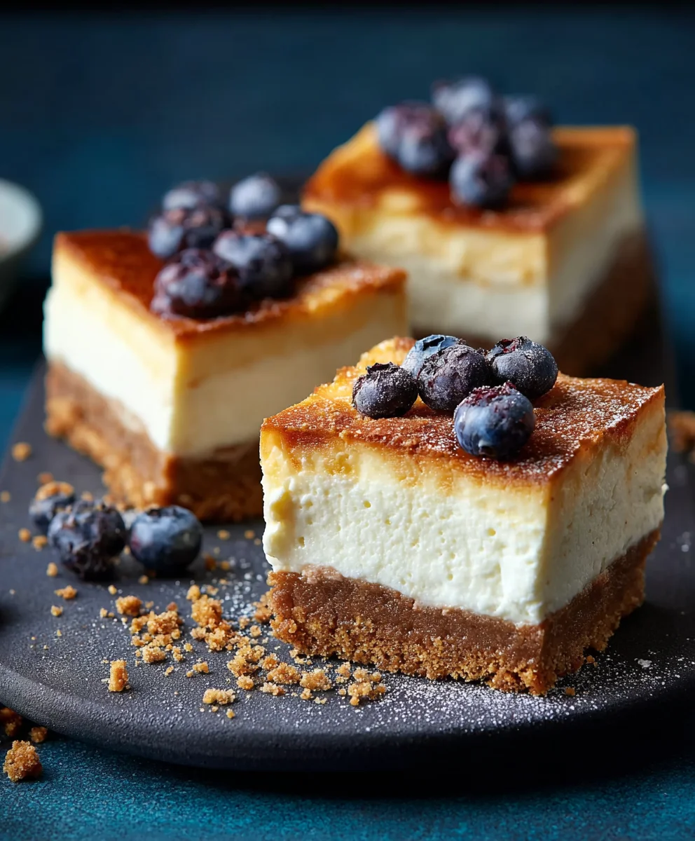 Heidelbeer Bier Cheesecake: alkoholfreie Quadrate