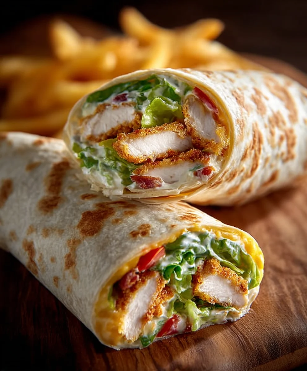 Knuspriger Chicken Ranch Snack Wrap Rezept | Einfach Lecker!