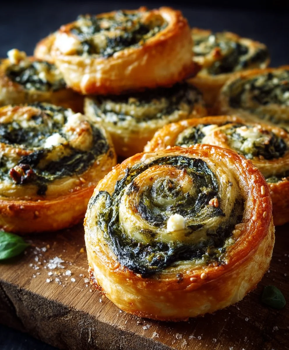 Spinat Feta Blätterteigschnecken: Einfach & Lecker