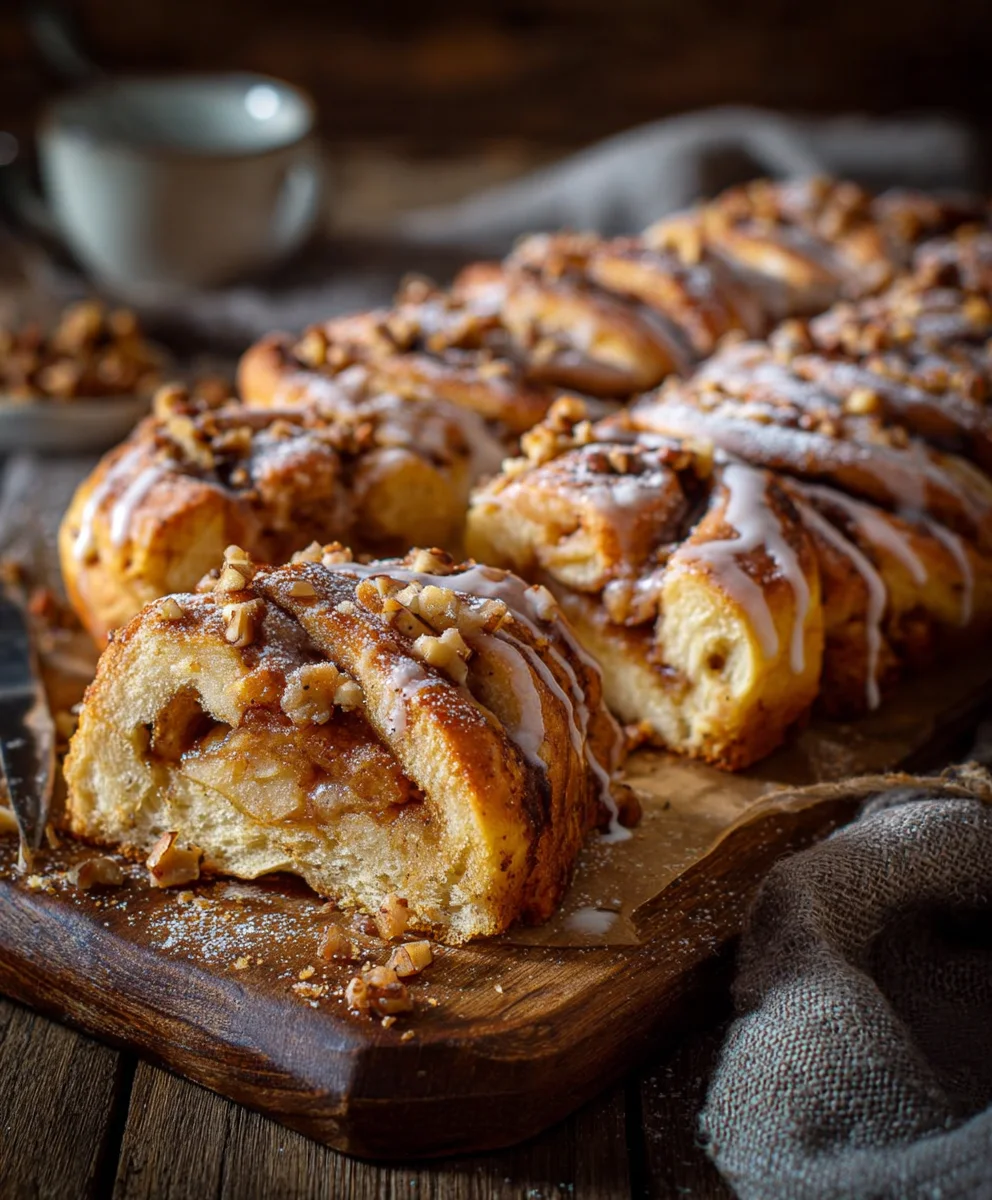 Zitrone Apfel Nuss Hefeschnecken: Saftig & Frisch!