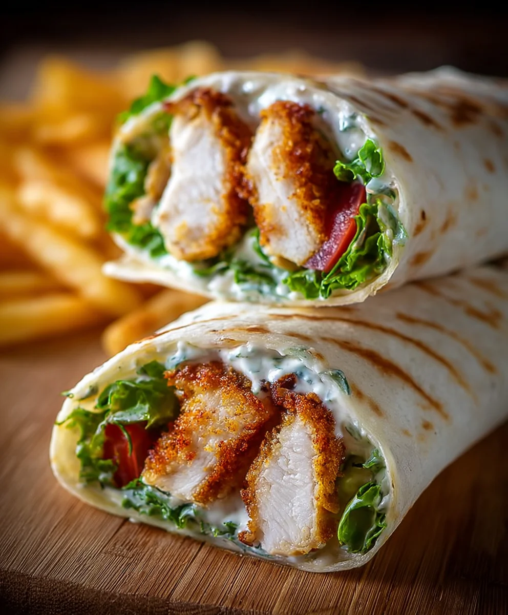 Knuspriger Chicken Ranch Snack Wrap Rezept | Einfach Lecker!
