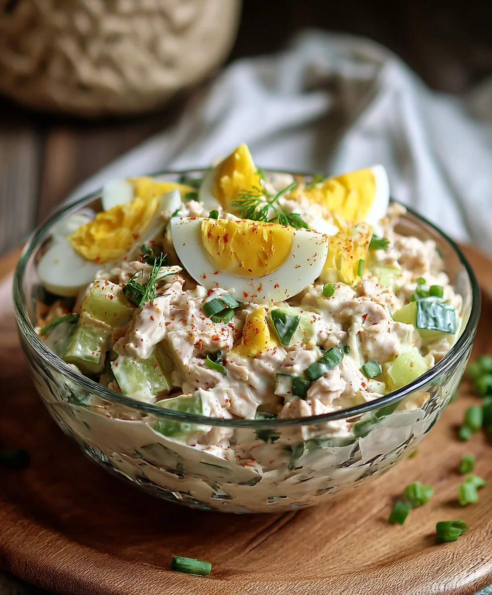 Thunfischsalat mit Ei & Joghurt – Herzhaft & Lecker