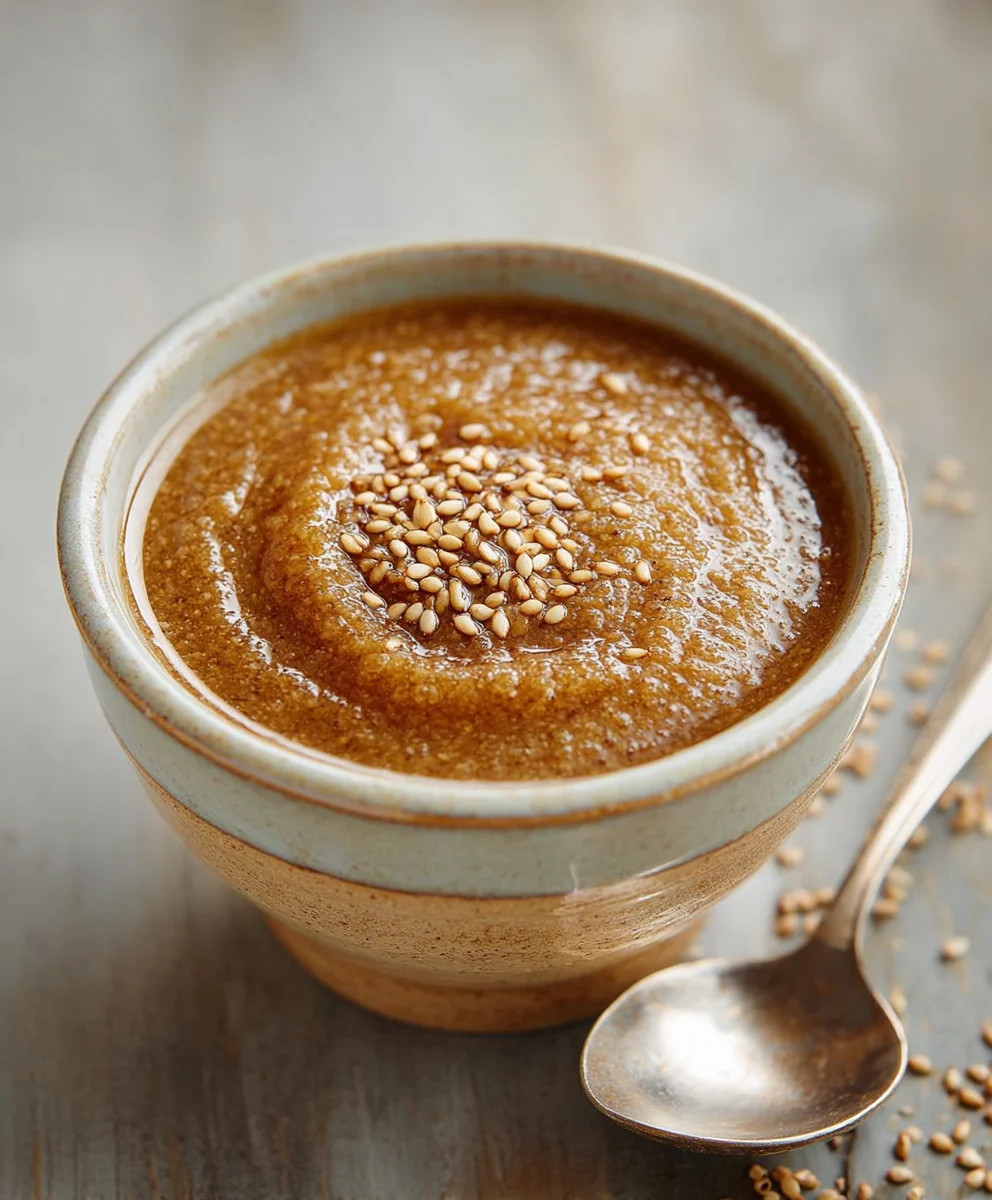 Reine Sesampaste: Einfaches Rezept mit nur Zutaten