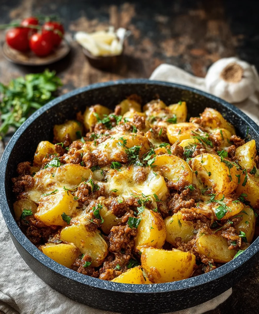 Kartoffel-Hackfleisch-Käse Pfanne: Schnell & Lecker