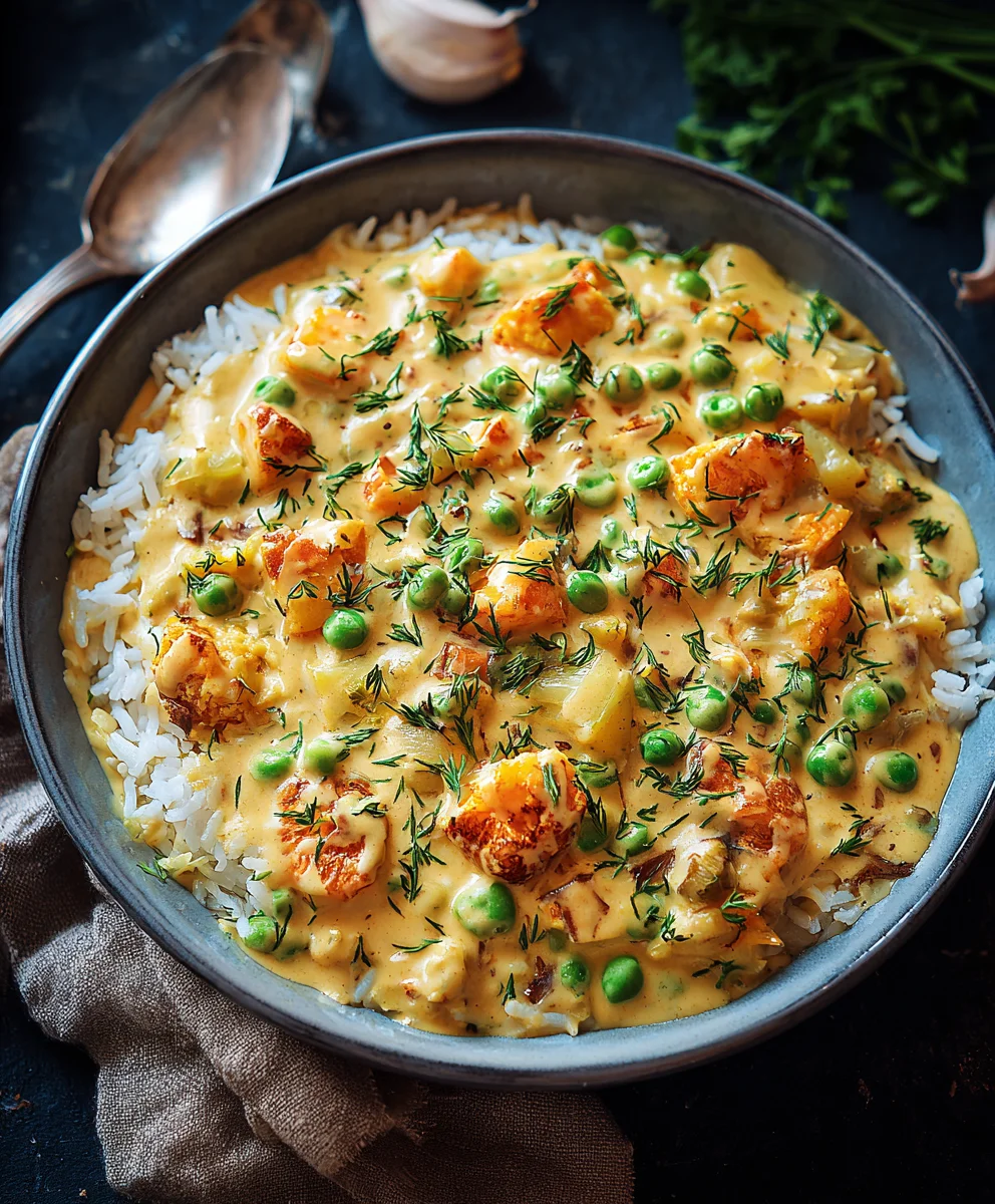 Schneller Reis mit Frischkäse-Gemüse-Sauce