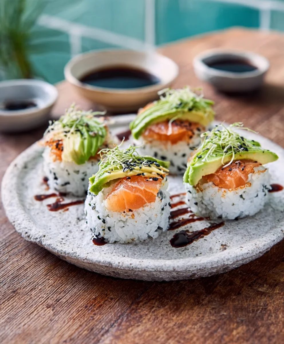 Lachs-Avocado Sushi-Reisbällchen – Schnell & Lecker
