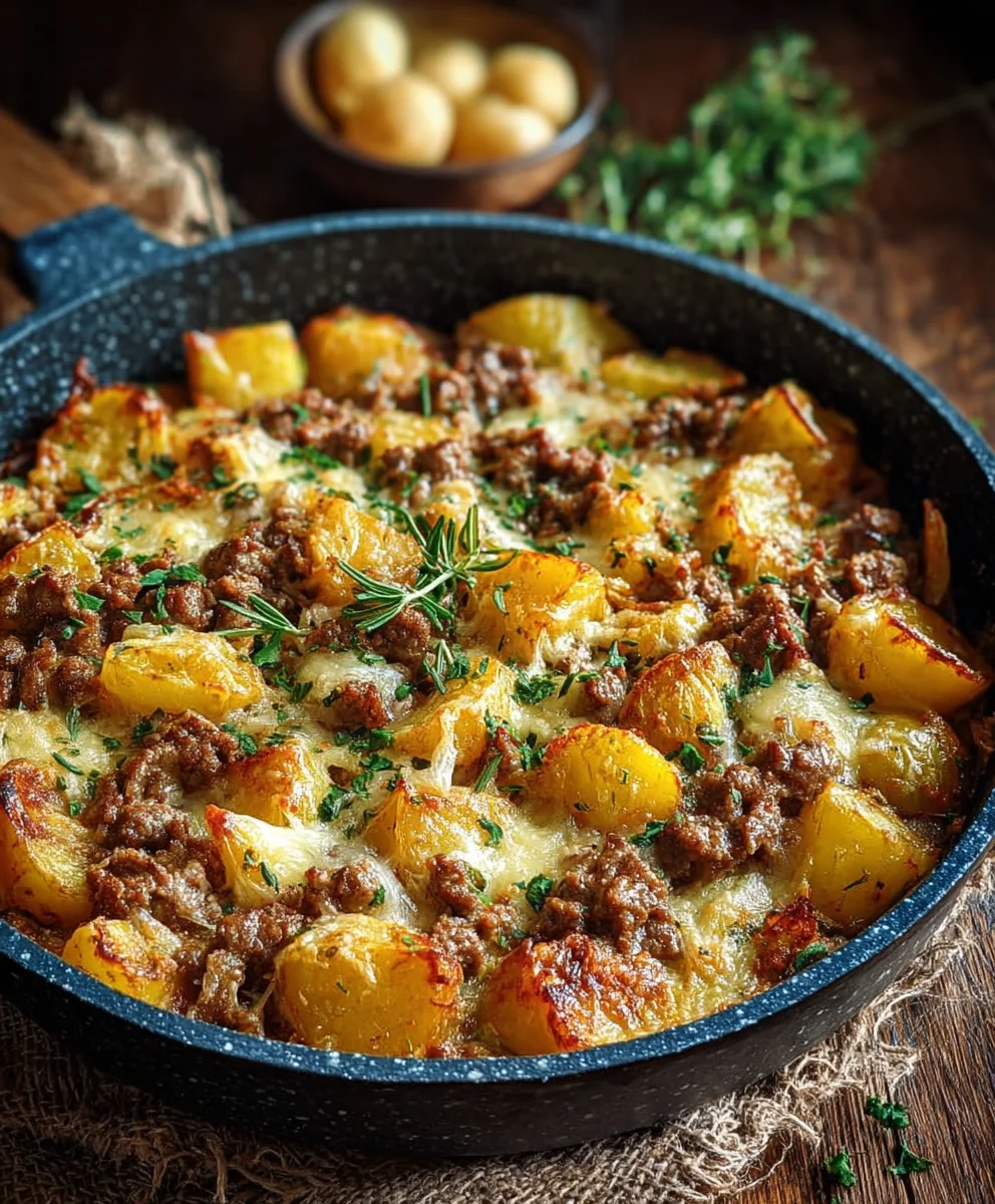 Kartoffel-Hackfleisch-Käse Pfanne: Schnell & Lecker
