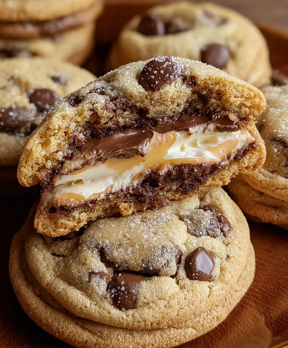 Schoko-Chip-Kekse mit Cheesecake-Füllung: Lecker!