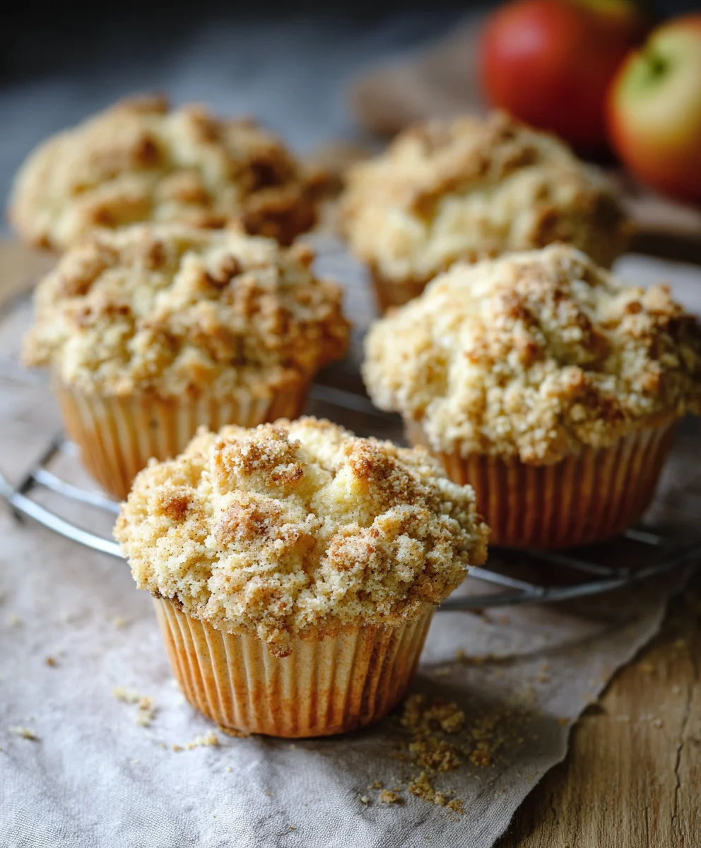 Apfel-Muffins mit Streuseln: Saftig & Knusprig