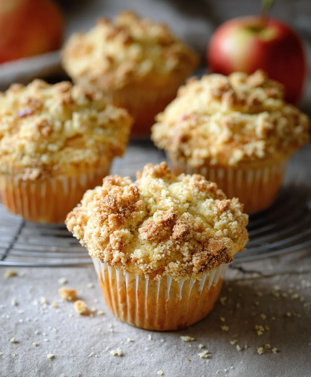 Apfel-Muffins mit Streuseln: Saftig & Knusprig